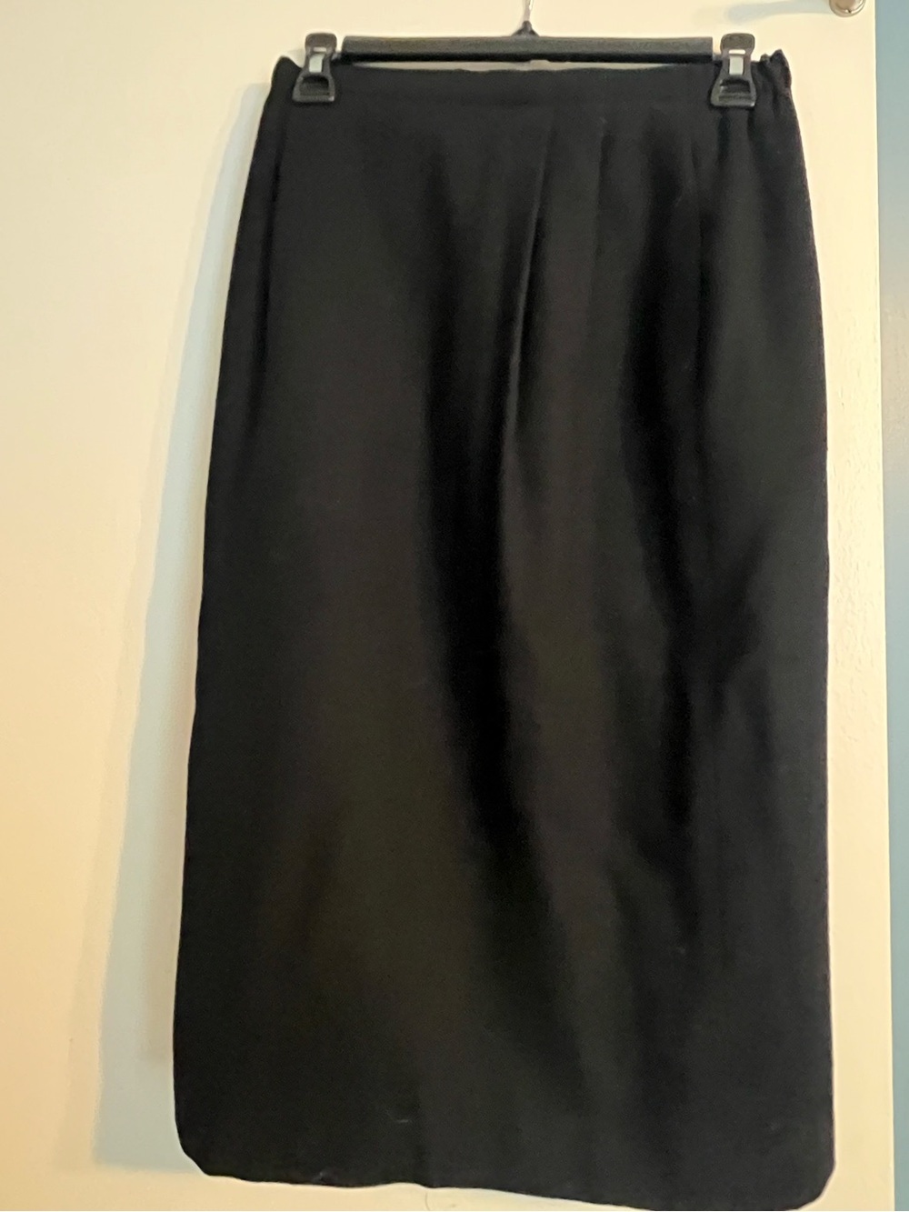 Vintage Talbots Wool Black Pencil Skirt